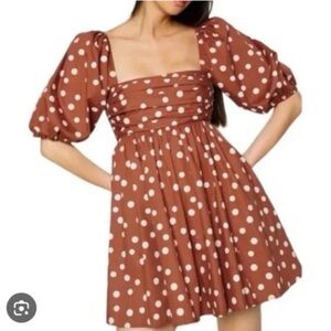 Abercrombie & Fitch Brown Polka Dot Mini Dress